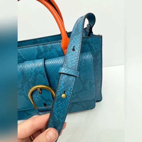 Fossil Blue and Green Satchel Bag - Picture 5 of 13